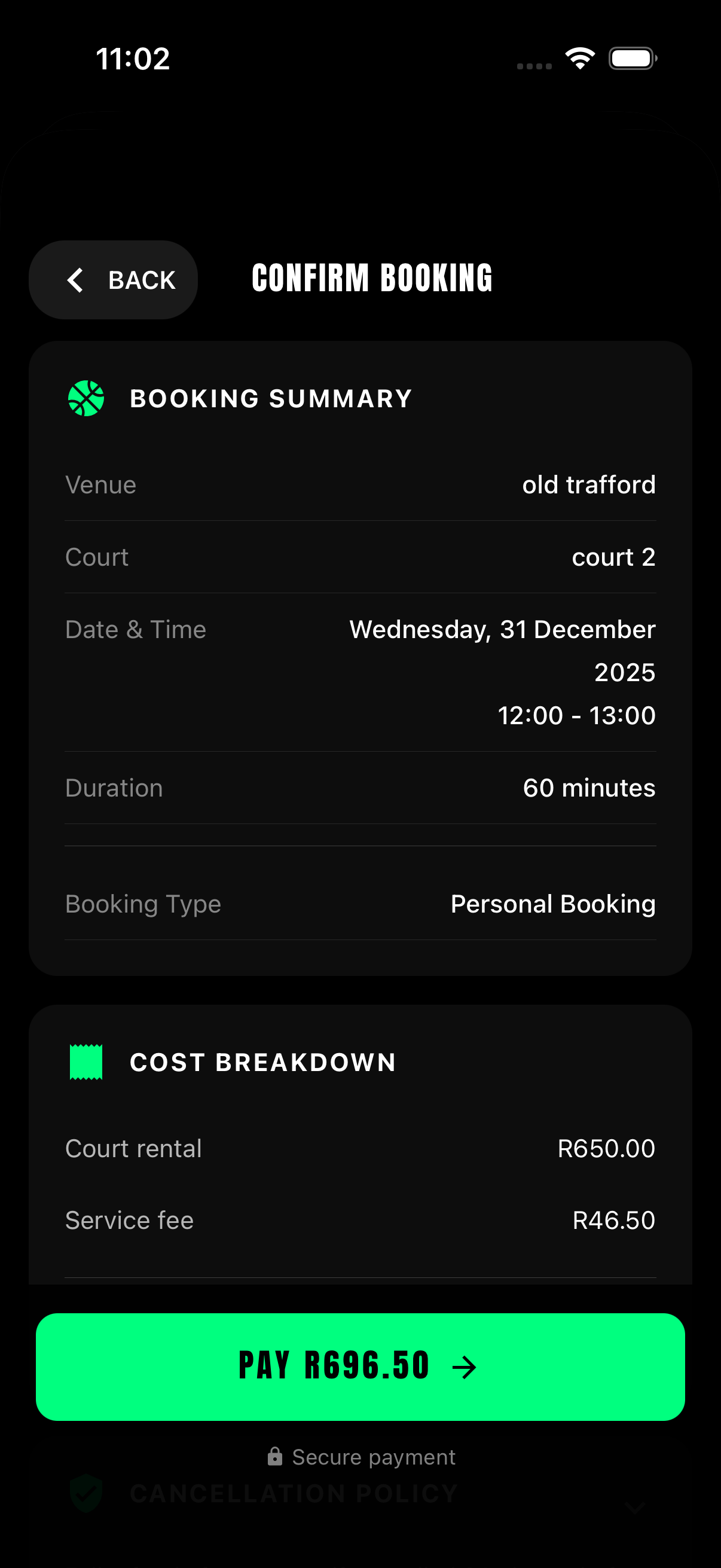 Booking Flow